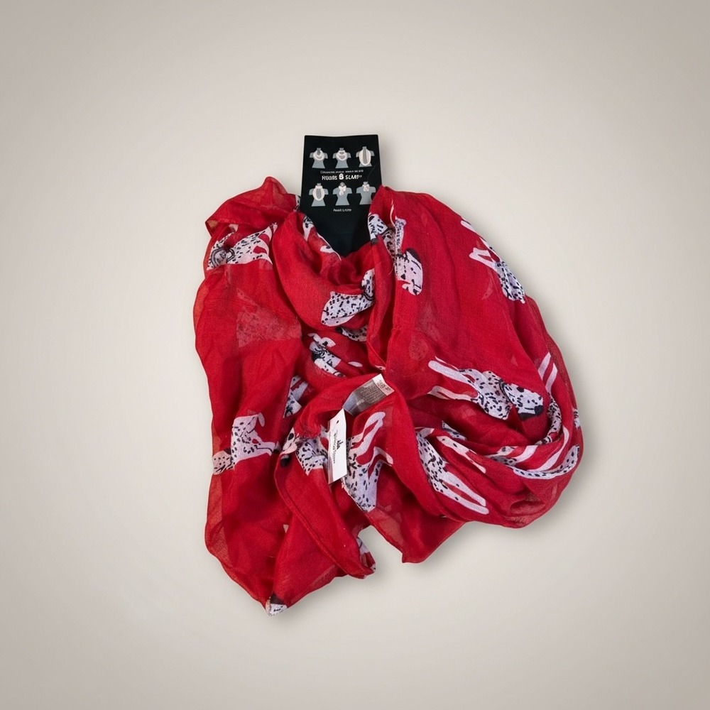 Disney Parks 101 Dalmatians Figure 8‎ Infinity Scarf Red Multi Loop One Size